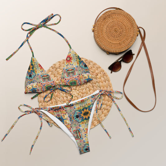 Vision All-over print recycled string bikini