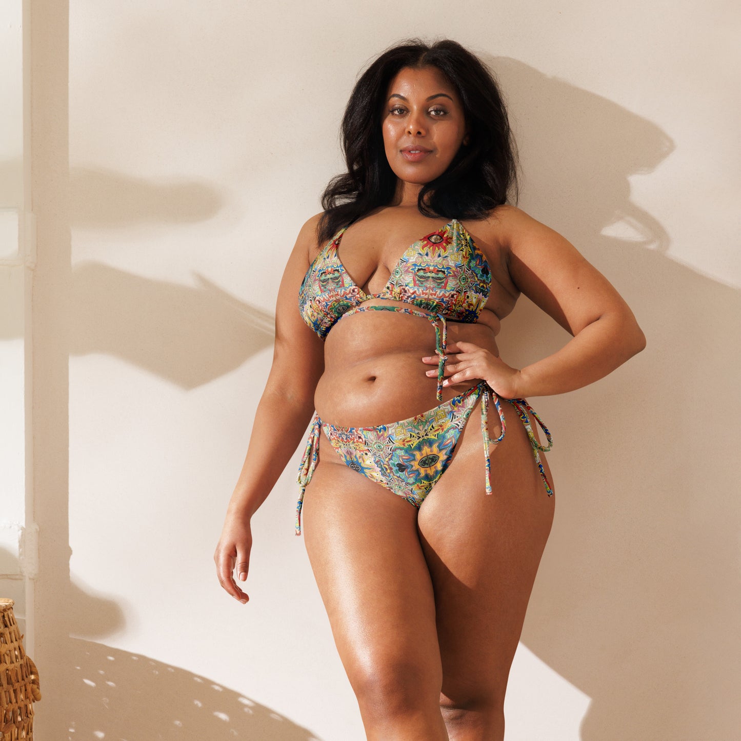 Vision All-over print recycled string bikini