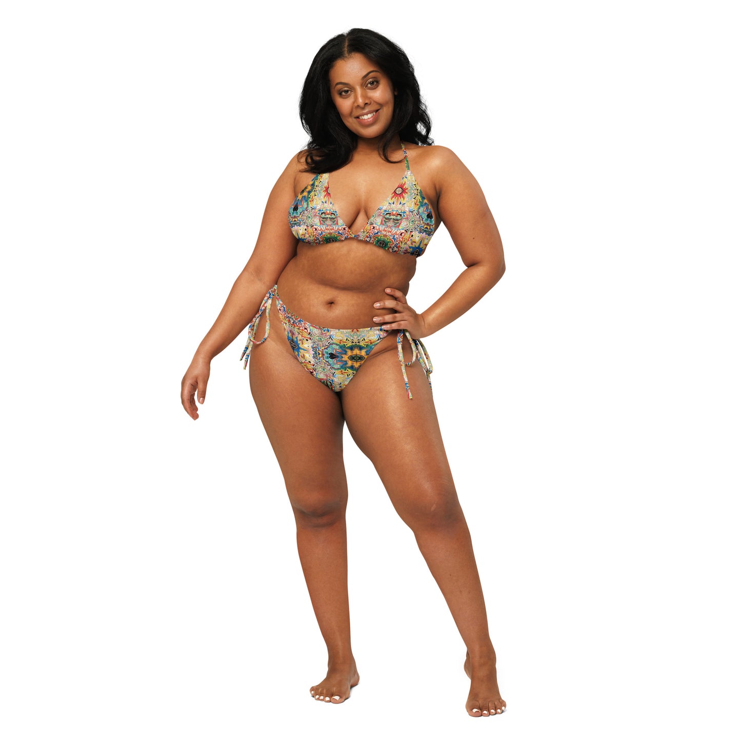 Vision All-over print recycled string bikini