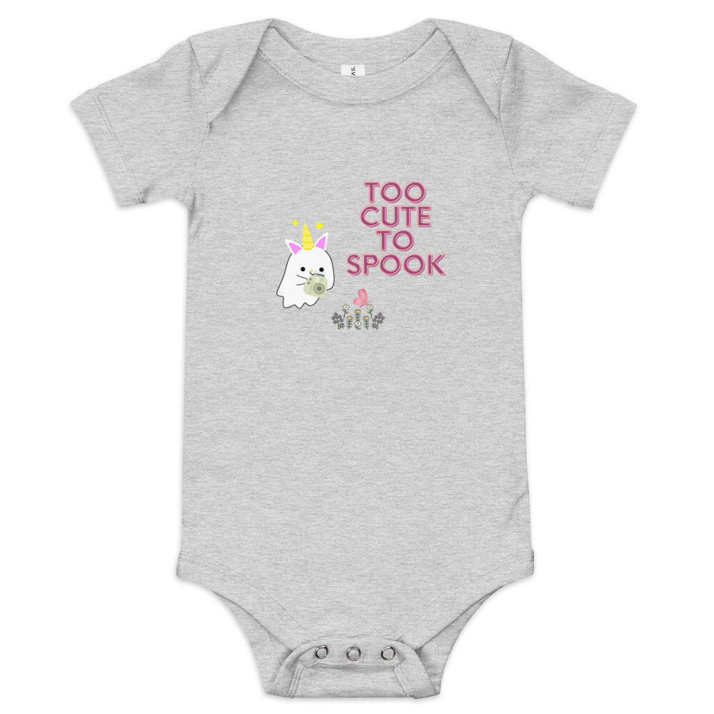 Too cute to spook Baby short sleeve one piece