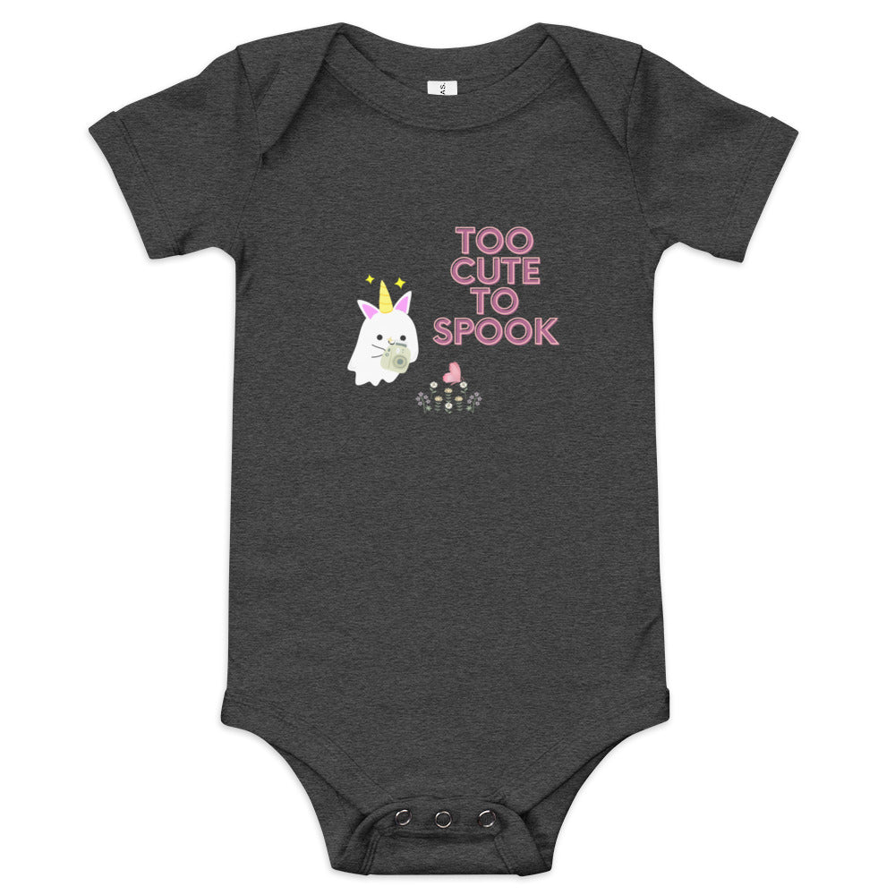 Too cute to spook Baby short sleeve one piece