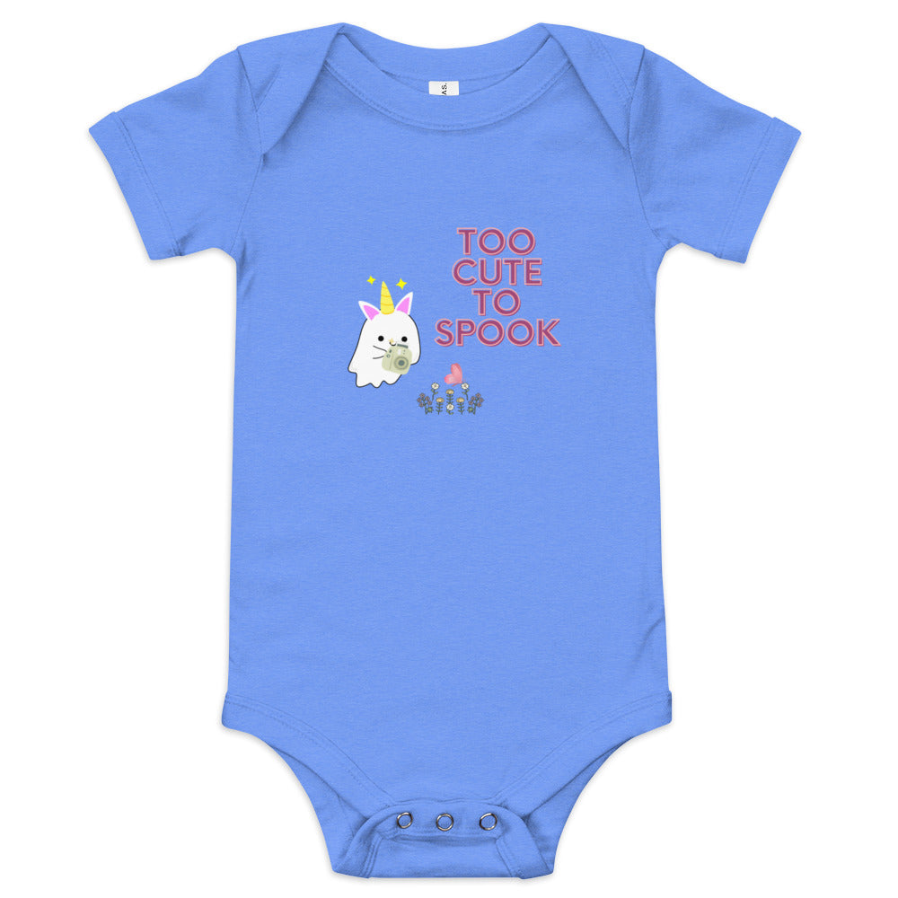 Too cute to spook Baby short sleeve one piece