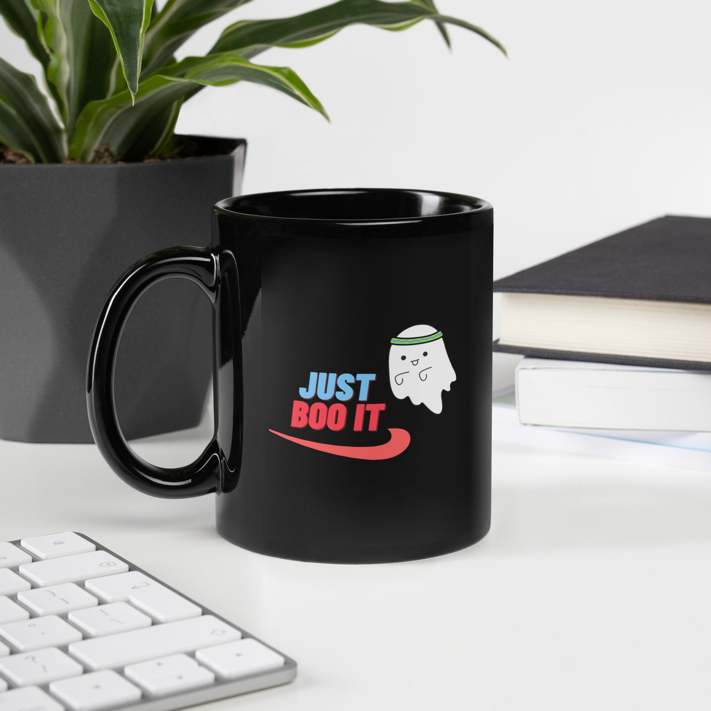 Just Boo it Black Glossy Mug