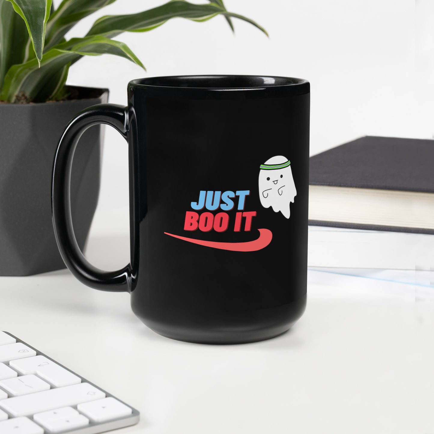 Just Boo it Black Glossy Mug