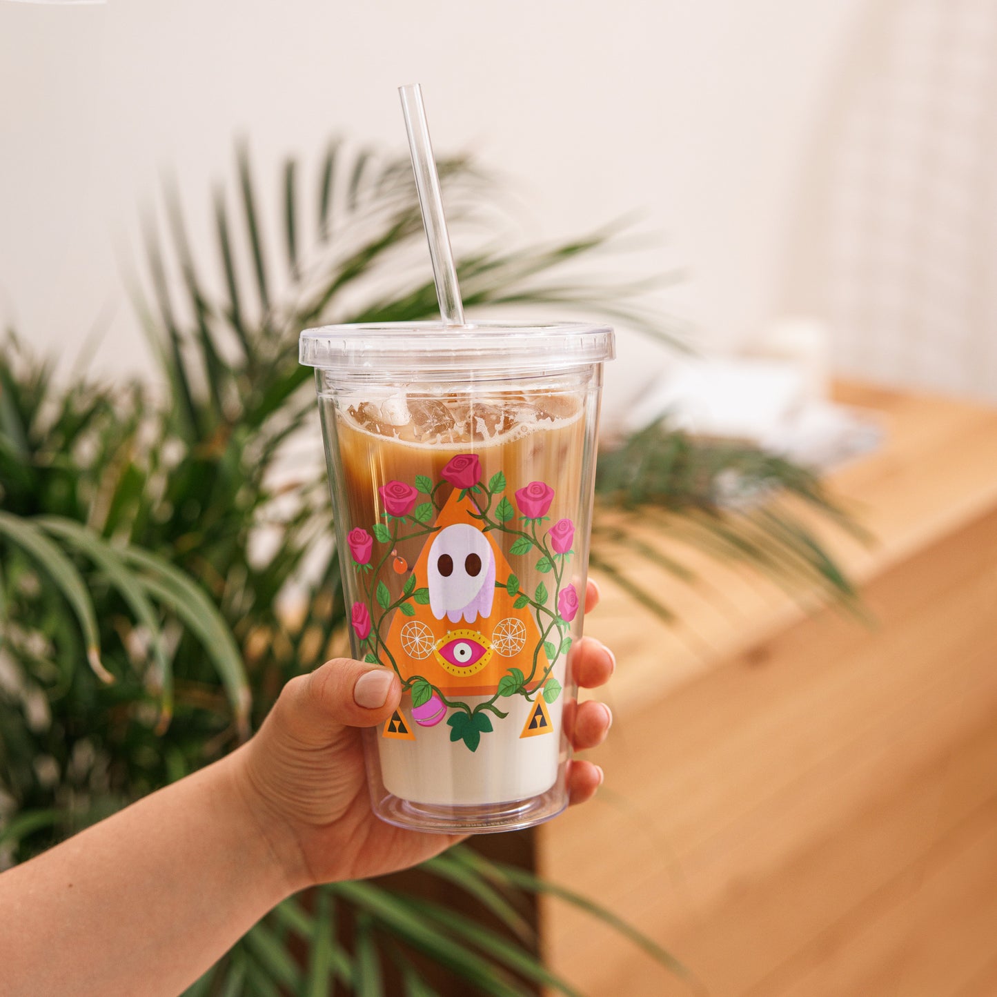 Retro Pop Clear plastic tumbler