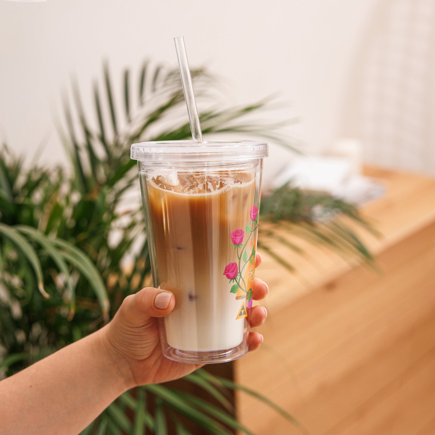 Retro Pop Clear plastic tumbler