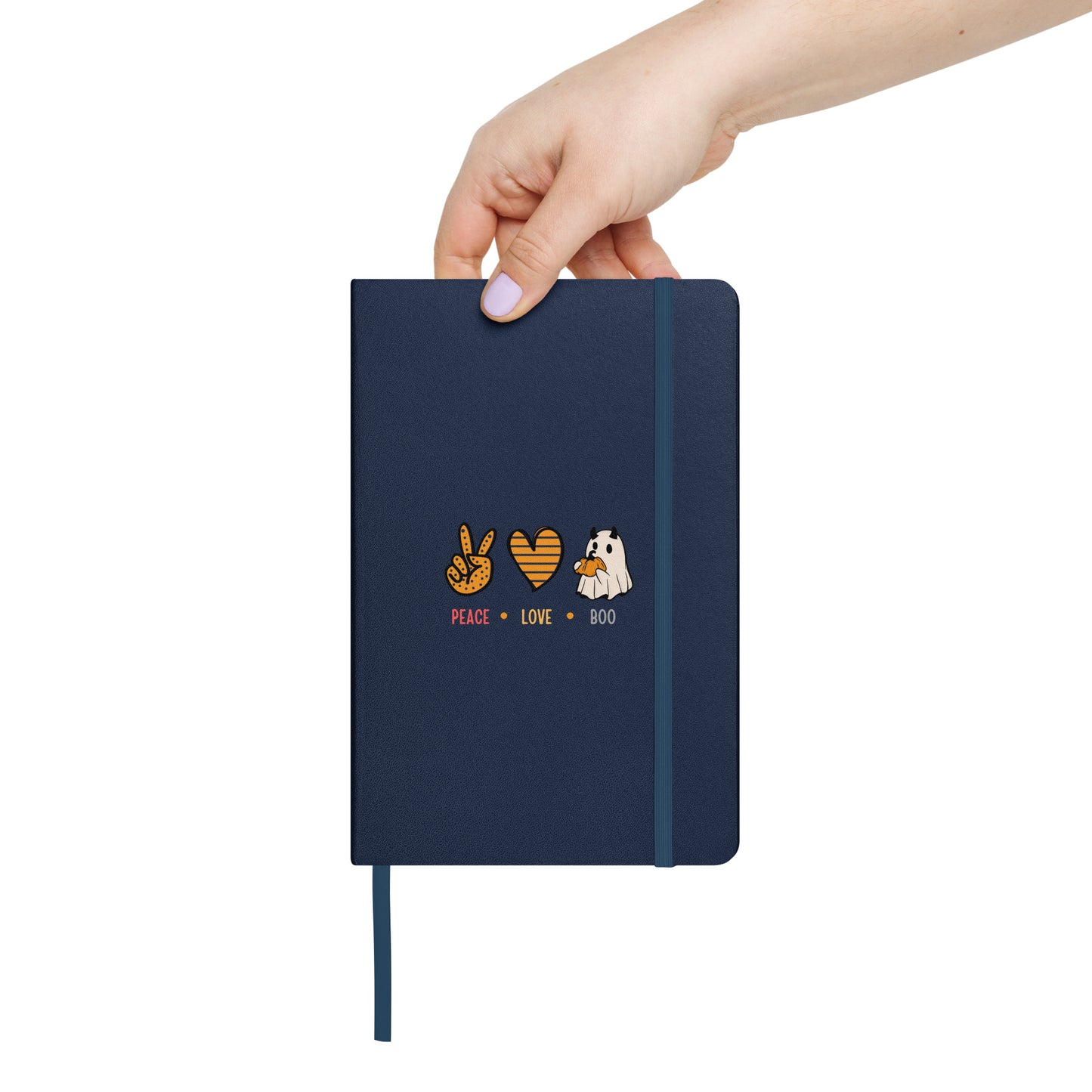 Love Peace Boo Hardcover bound notebook