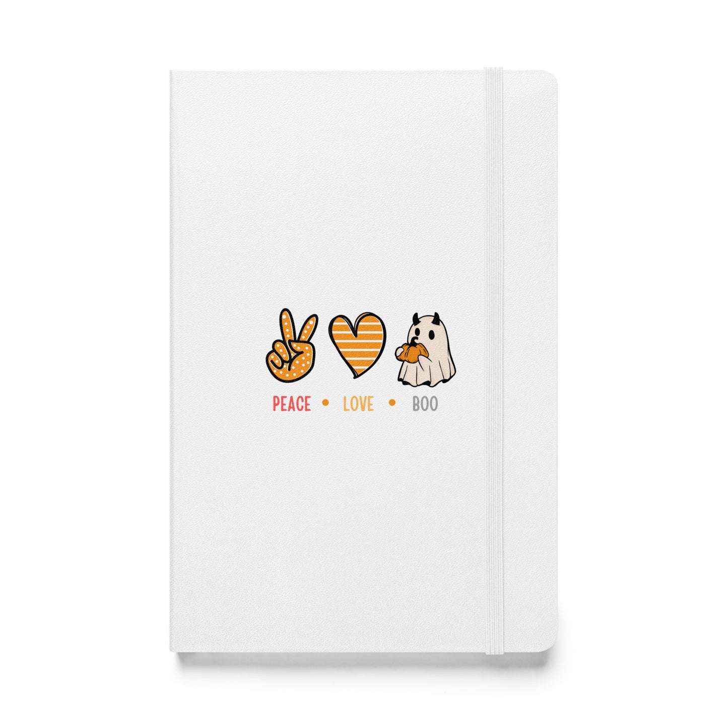 Love Peace Boo Hardcover bound notebook