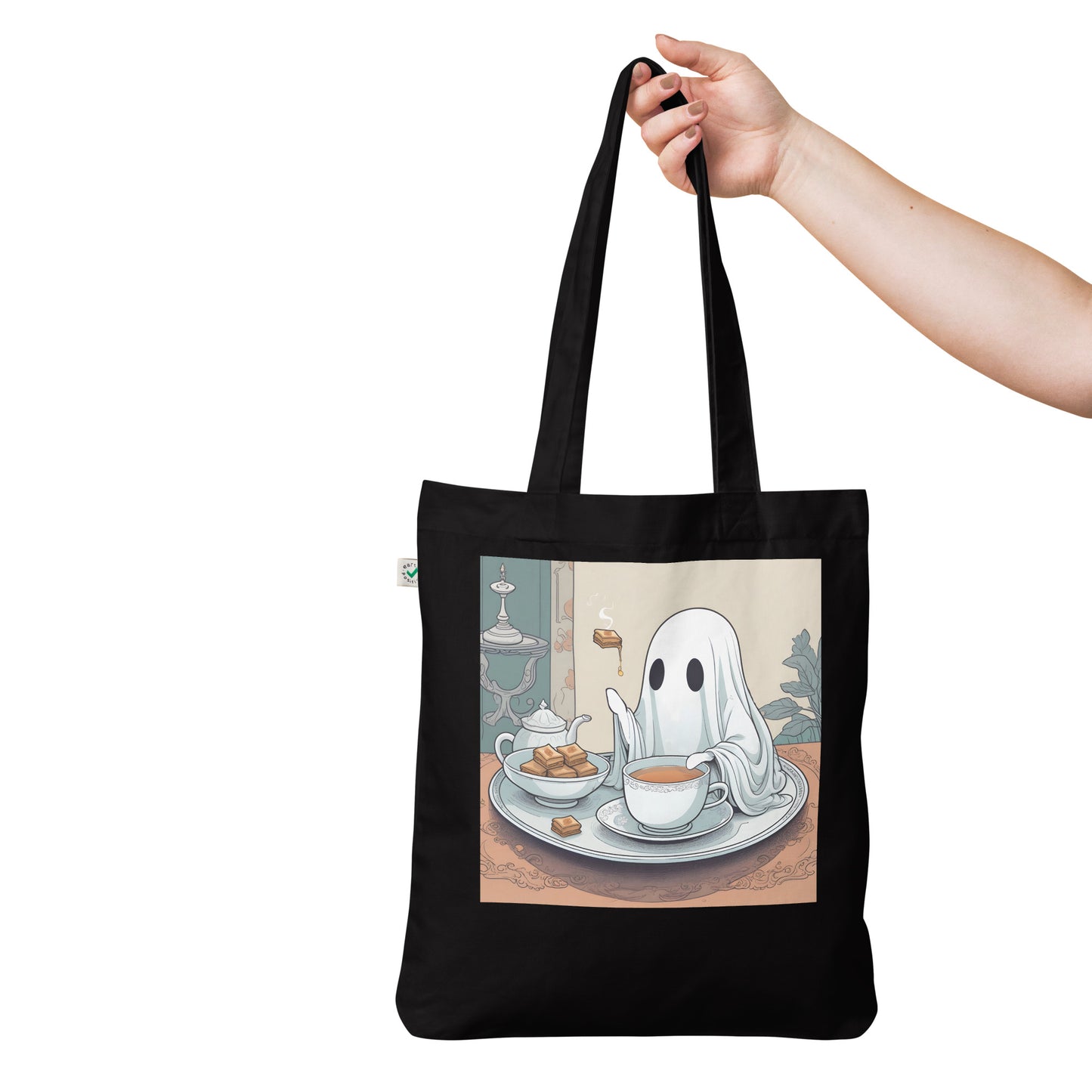 Tea Time Organic fashion tote bag