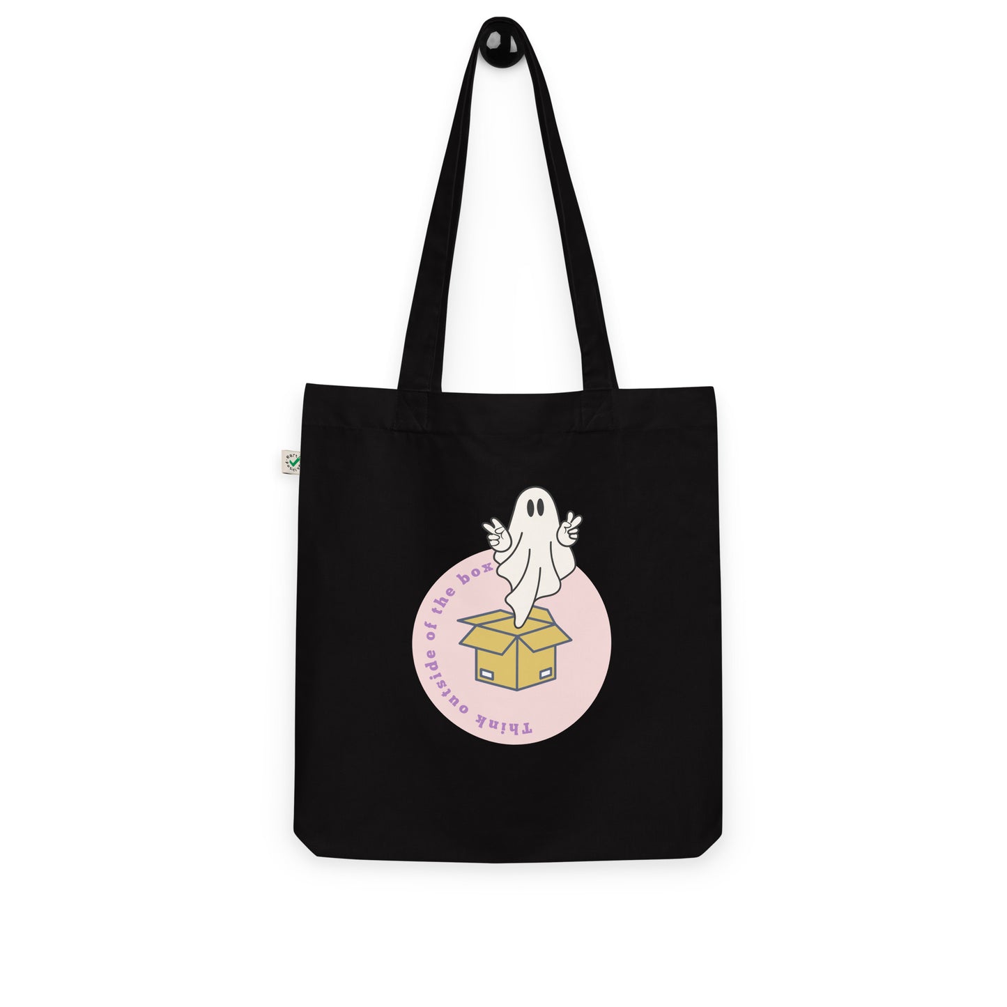 Out of the box thinking Organic fashion tote bag