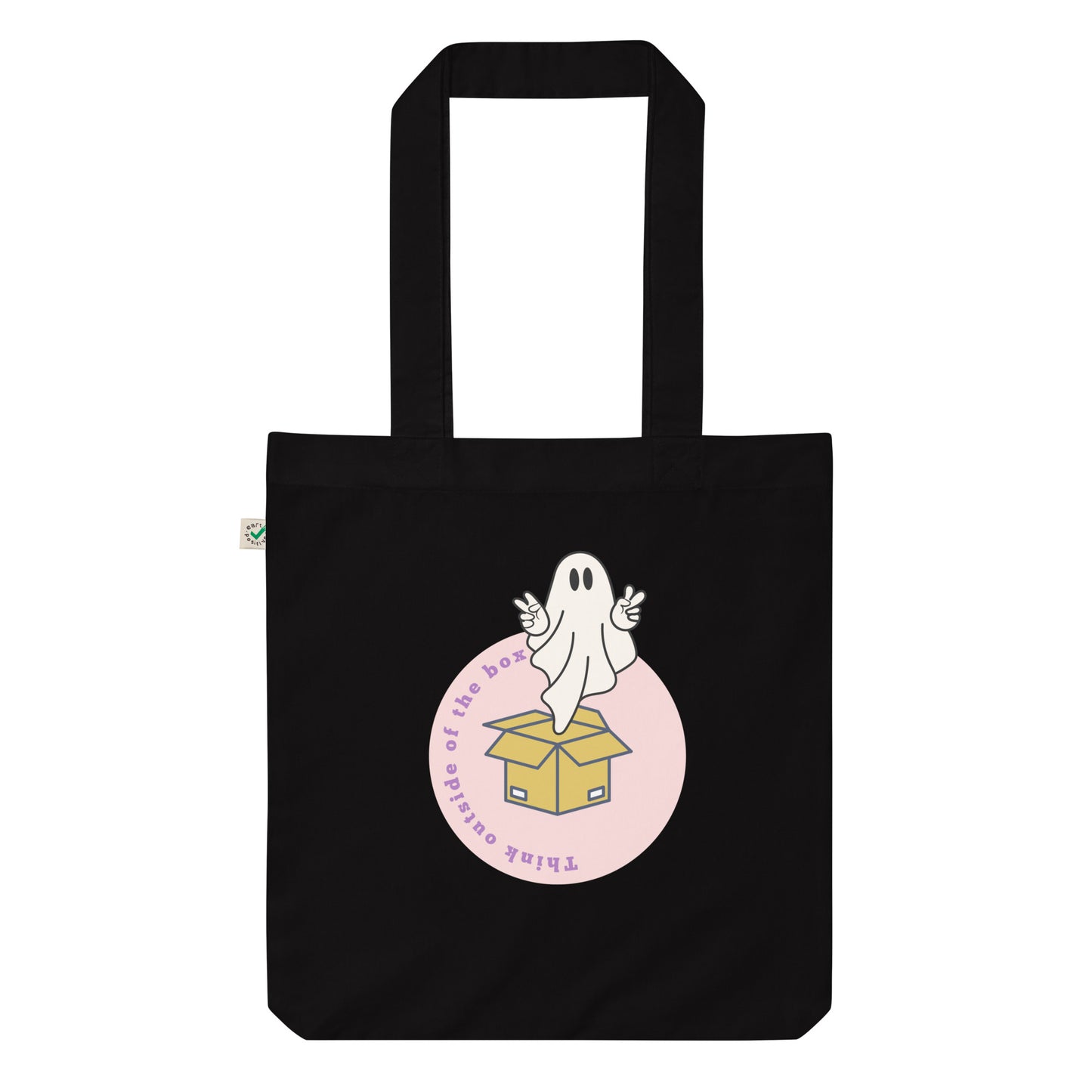 Out of the box thinking Organic fashion tote bag