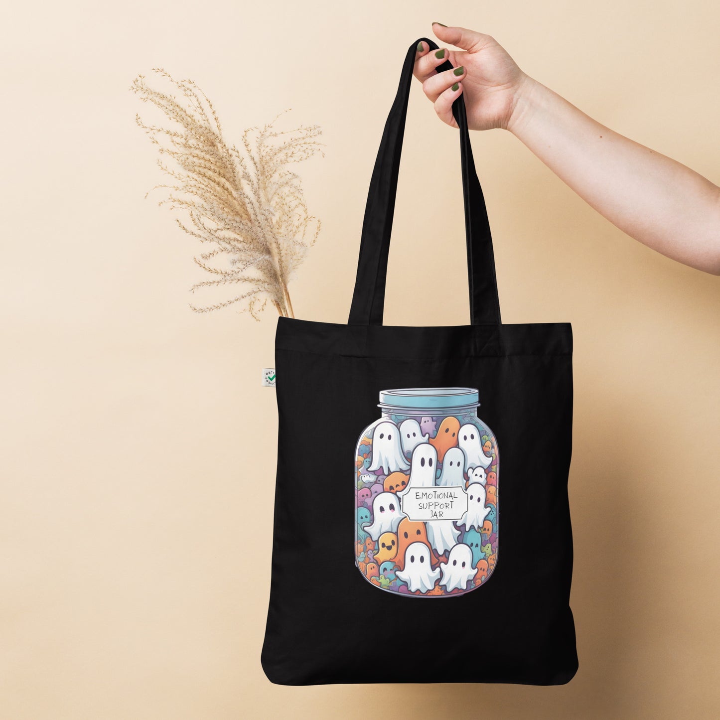 Emotional support jar Organic fashion tote bag