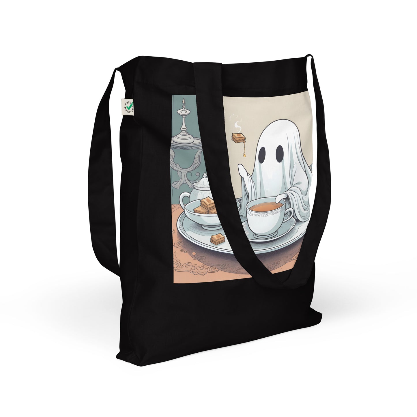 Tea Time Organic fashion tote bag