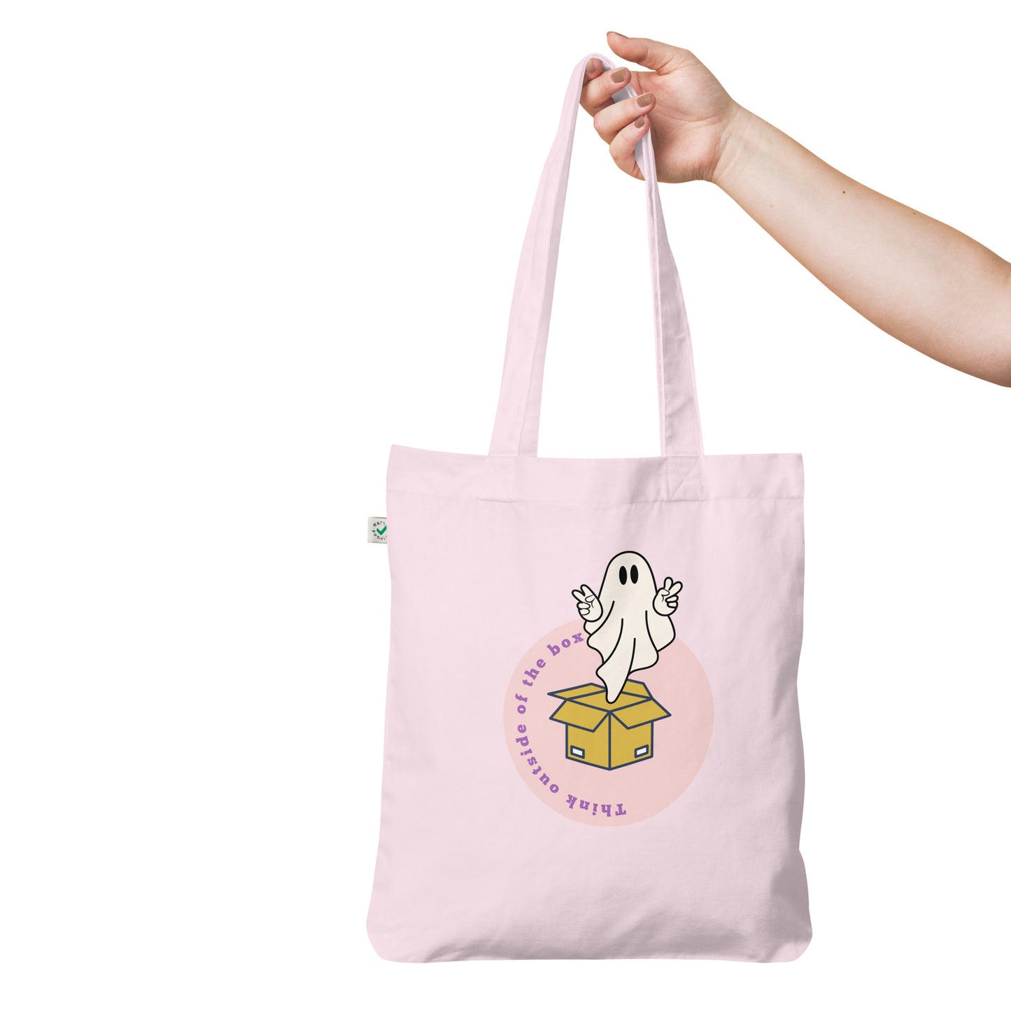 Out of the box thinking Organic fashion tote bag