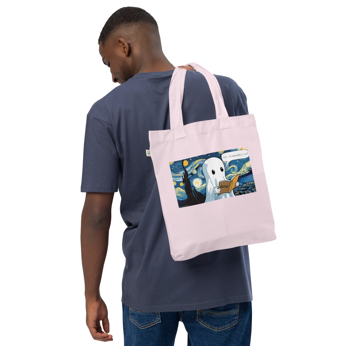 Lost in The Starry Night Organic fashion tote bag