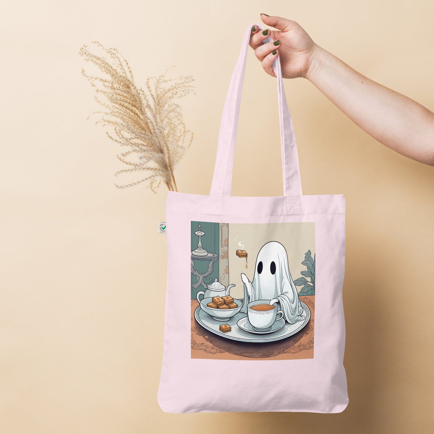 Tea Time Organic fashion tote bag