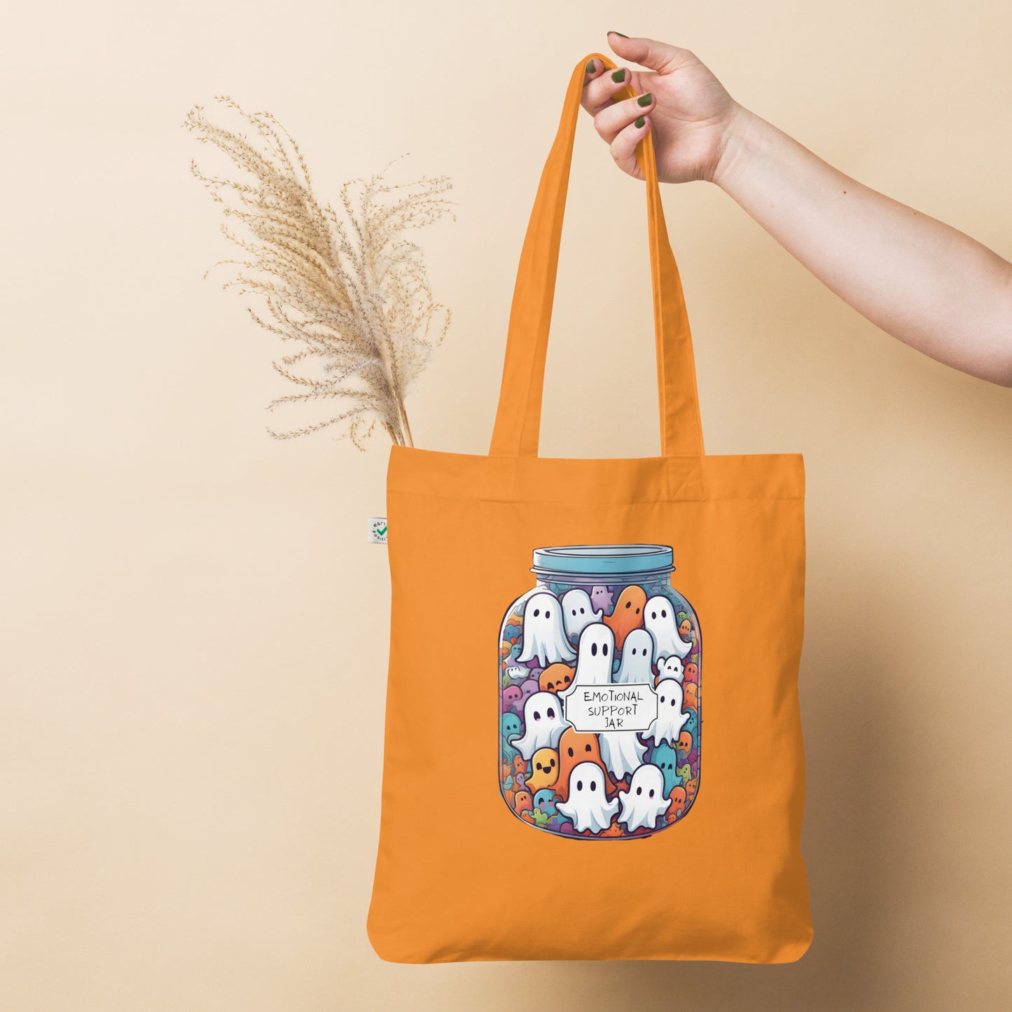 Emotional support jar Organic fashion tote bag