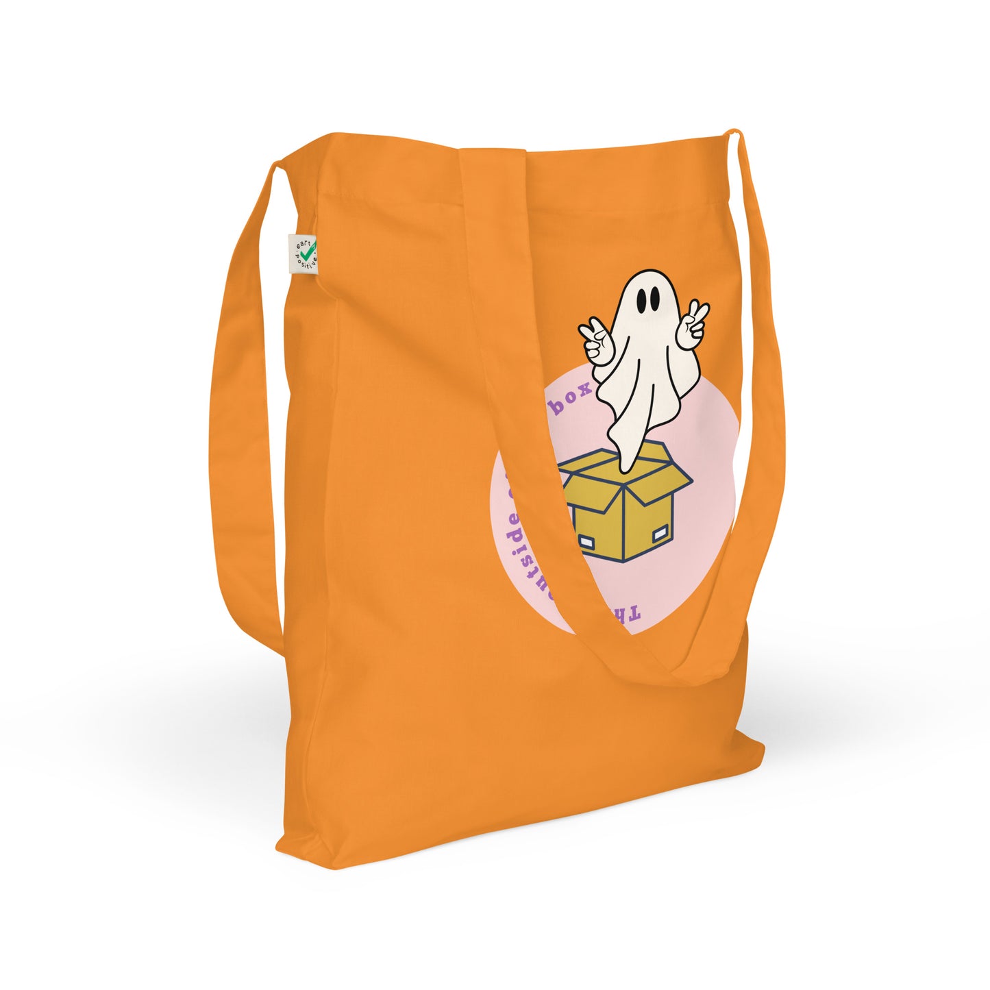 Out of the box thinking Organic fashion tote bag