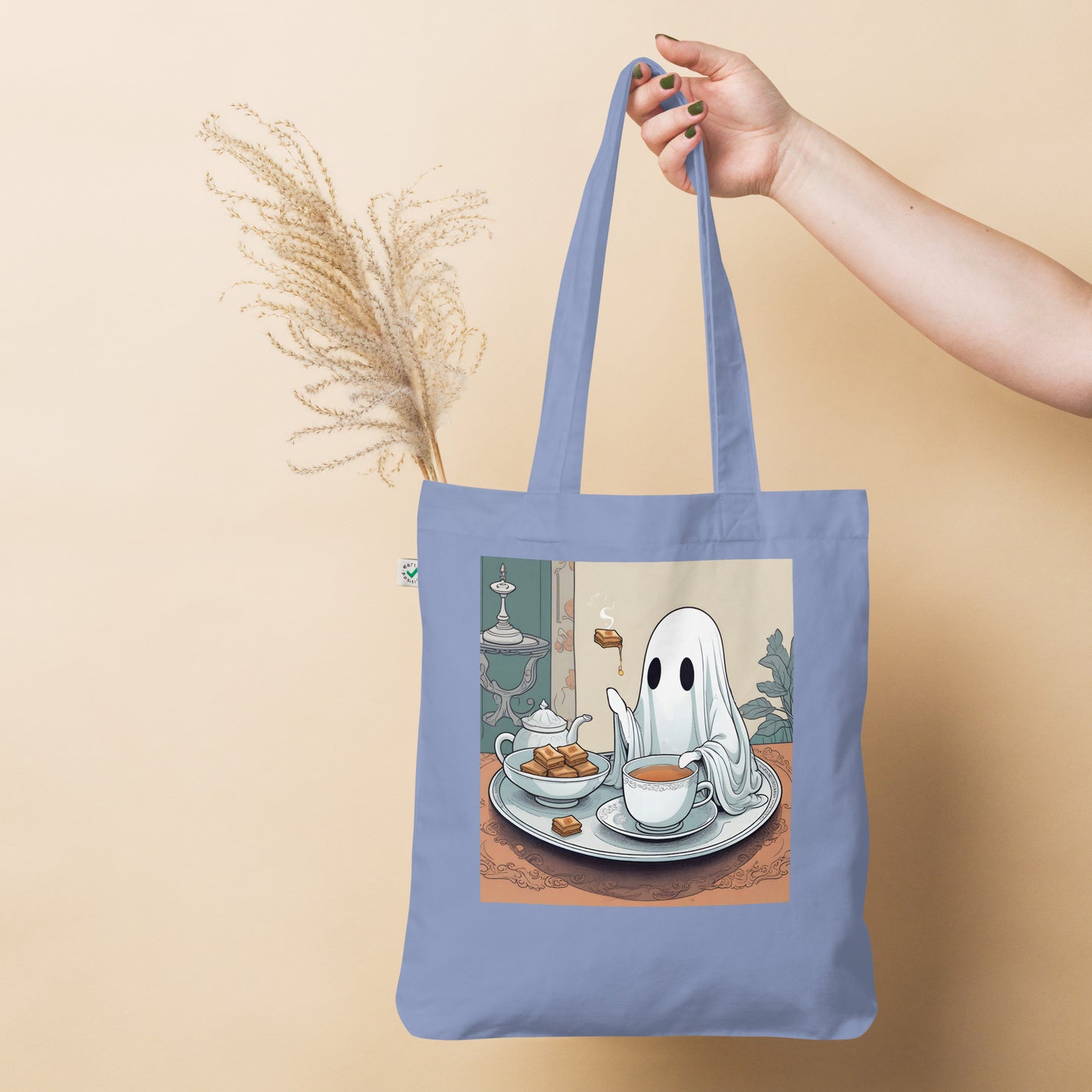 Tea Time Organic fashion tote bag