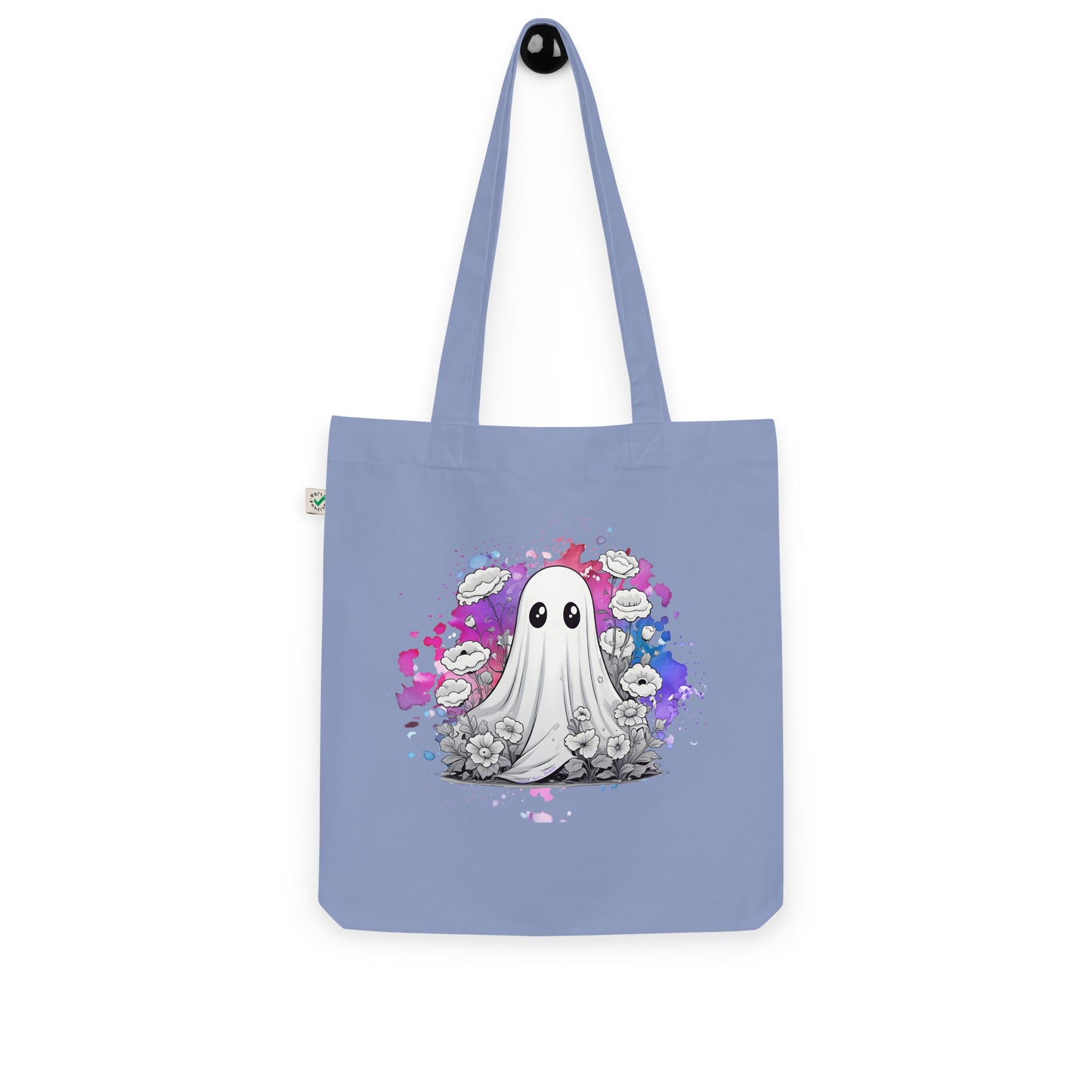 Flowers Organic fashion tote bag