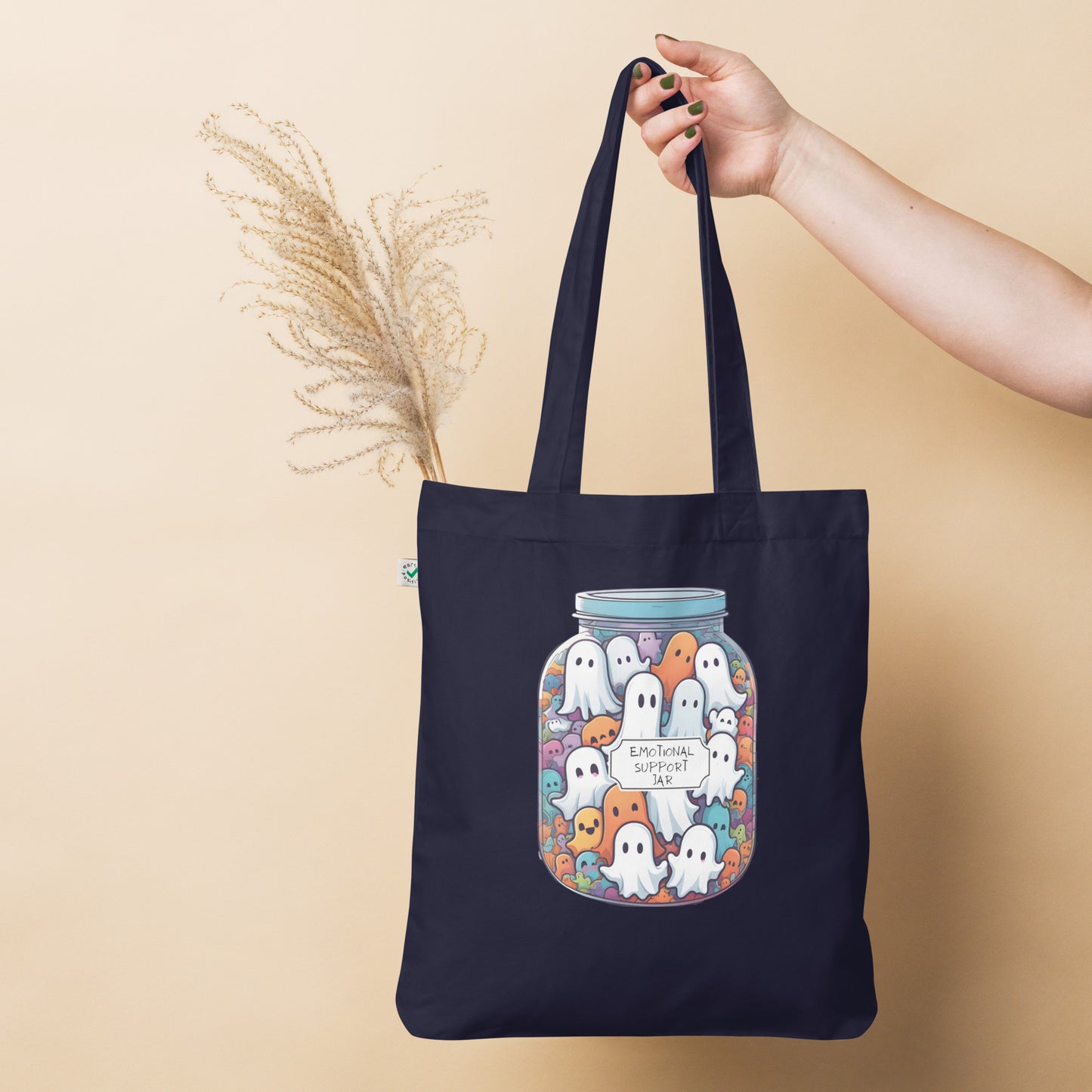 Emotional support jar Organic fashion tote bag