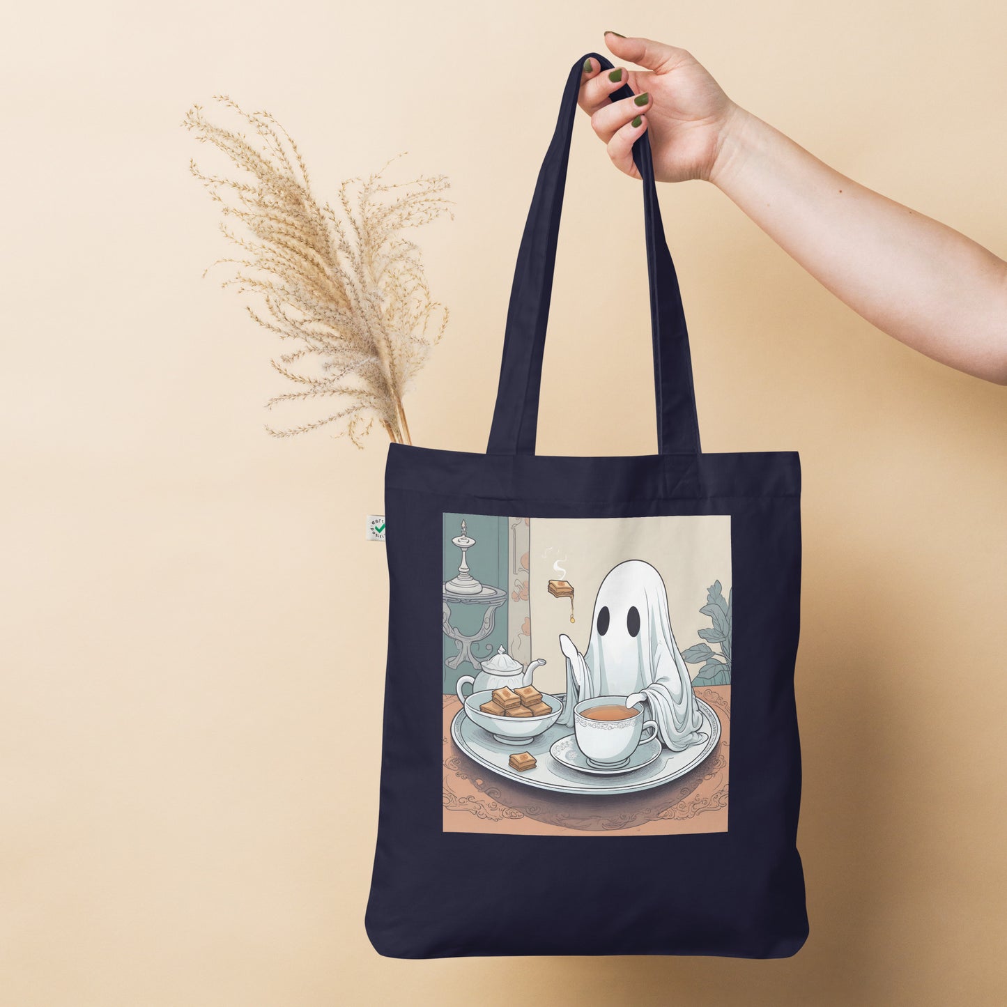 Tea Time Organic fashion tote bag