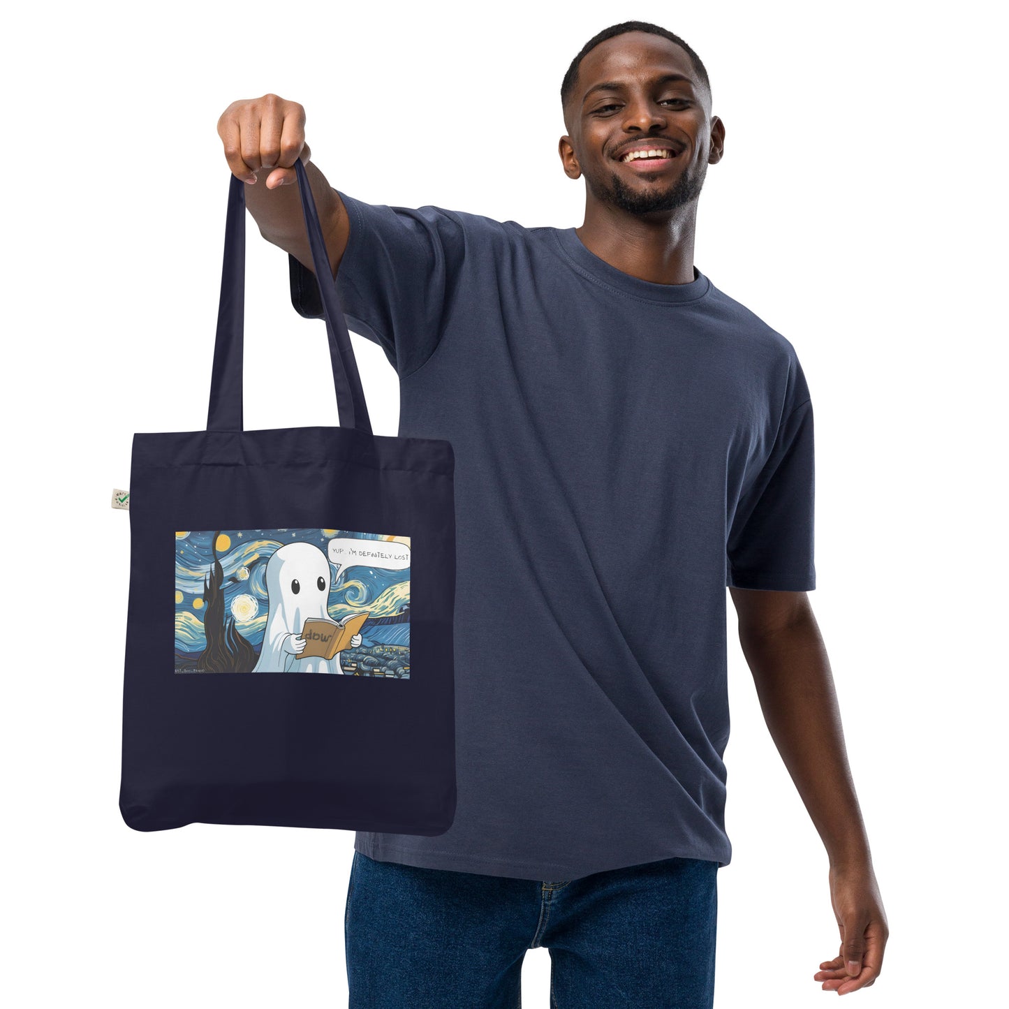 Lost in The Starry Night Organic fashion tote bag