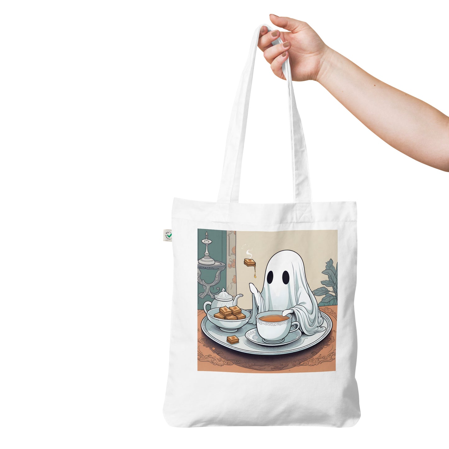 Tea Time Organic fashion tote bag