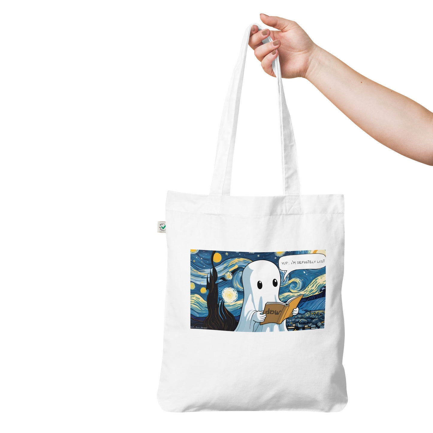 Lost in The Starry Night Organic fashion tote bag