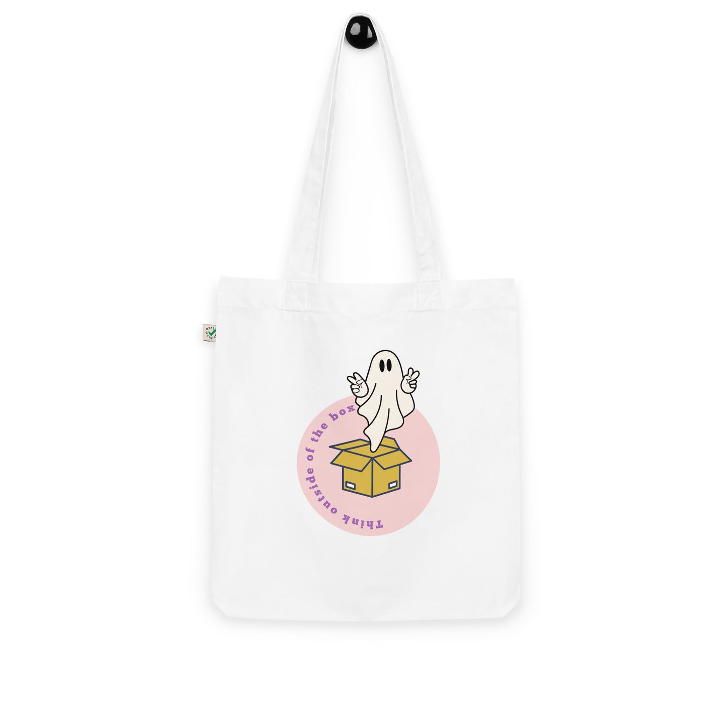 Out of the box thinking Organic fashion tote bag