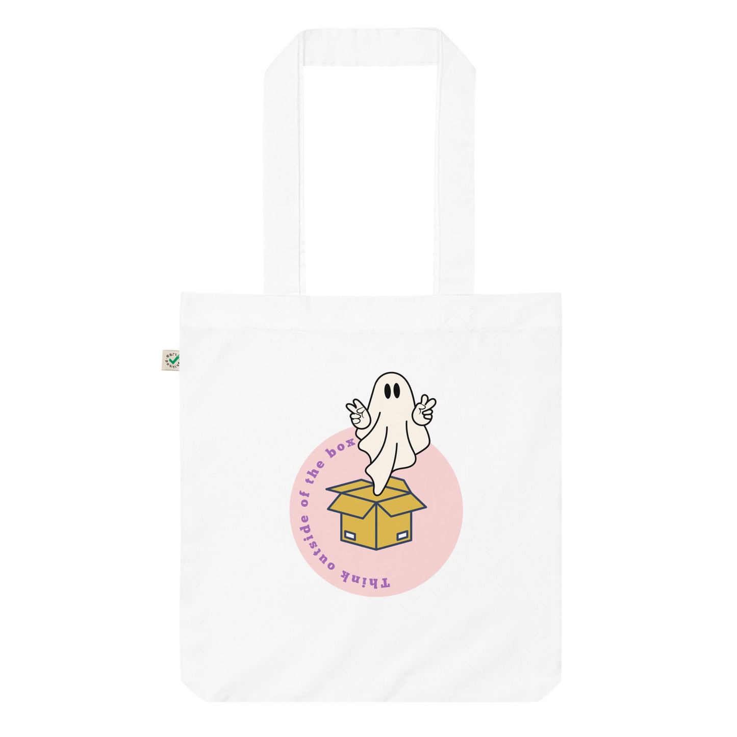 Out of the box thinking Organic fashion tote bag