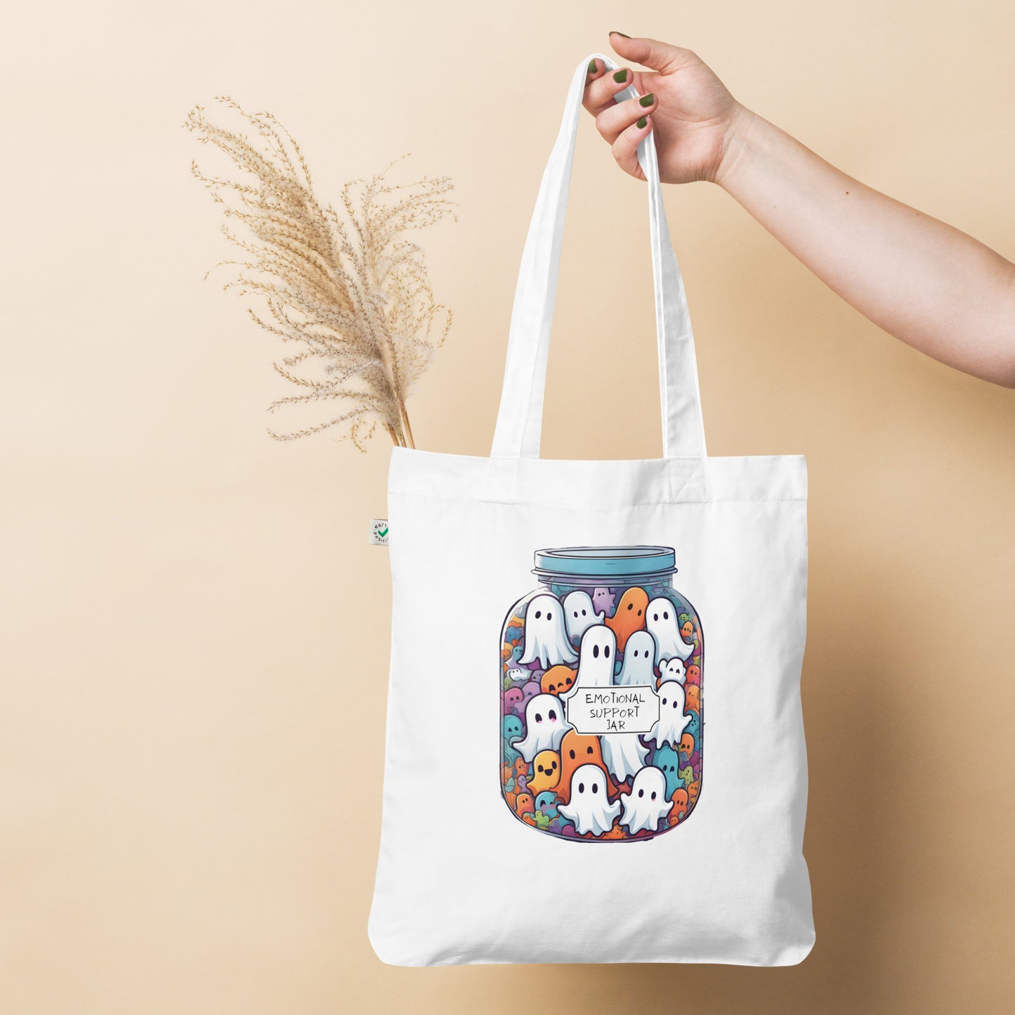 Emotional support jar Organic fashion tote bag