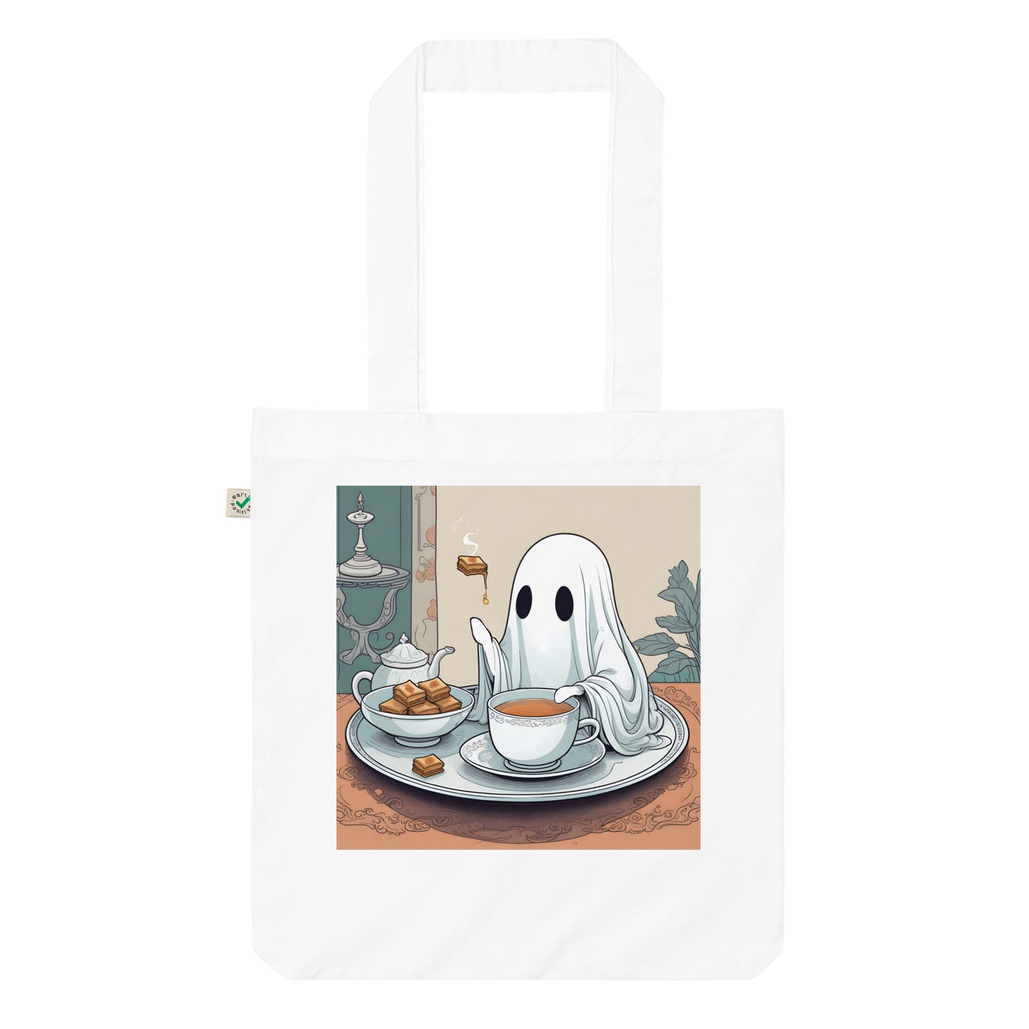 Tea Time Organic fashion tote bag