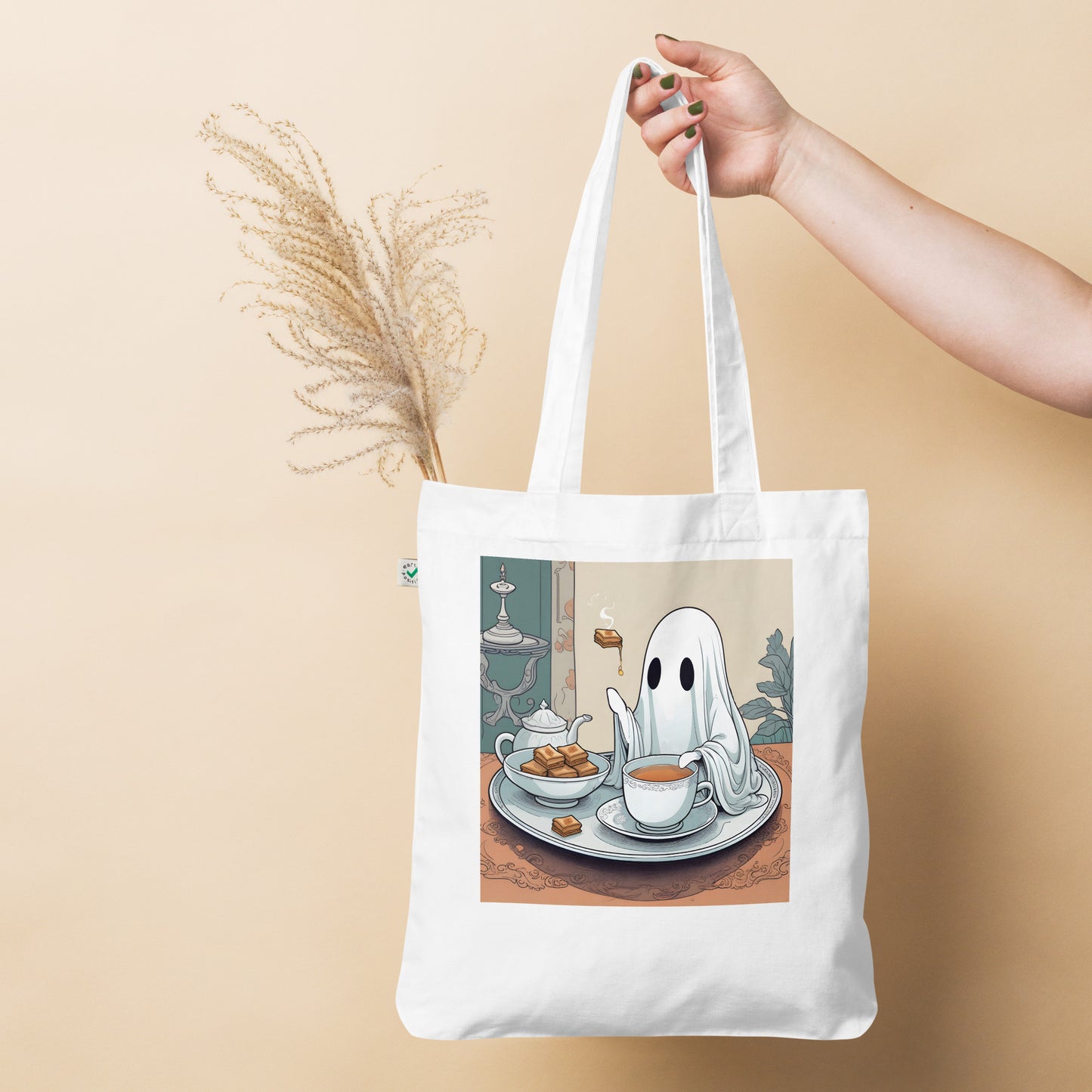 Tea Time Organic fashion tote bag