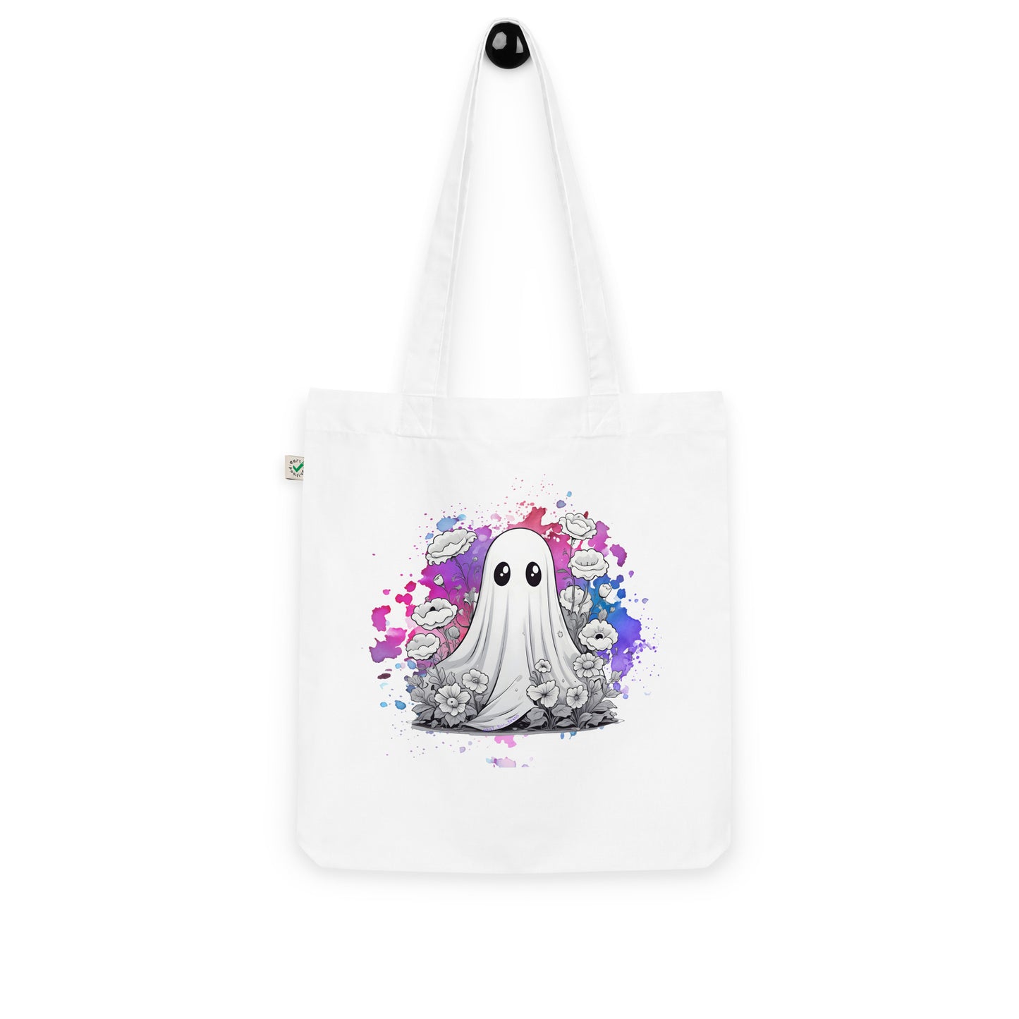 Flowers Organic fashion tote bag