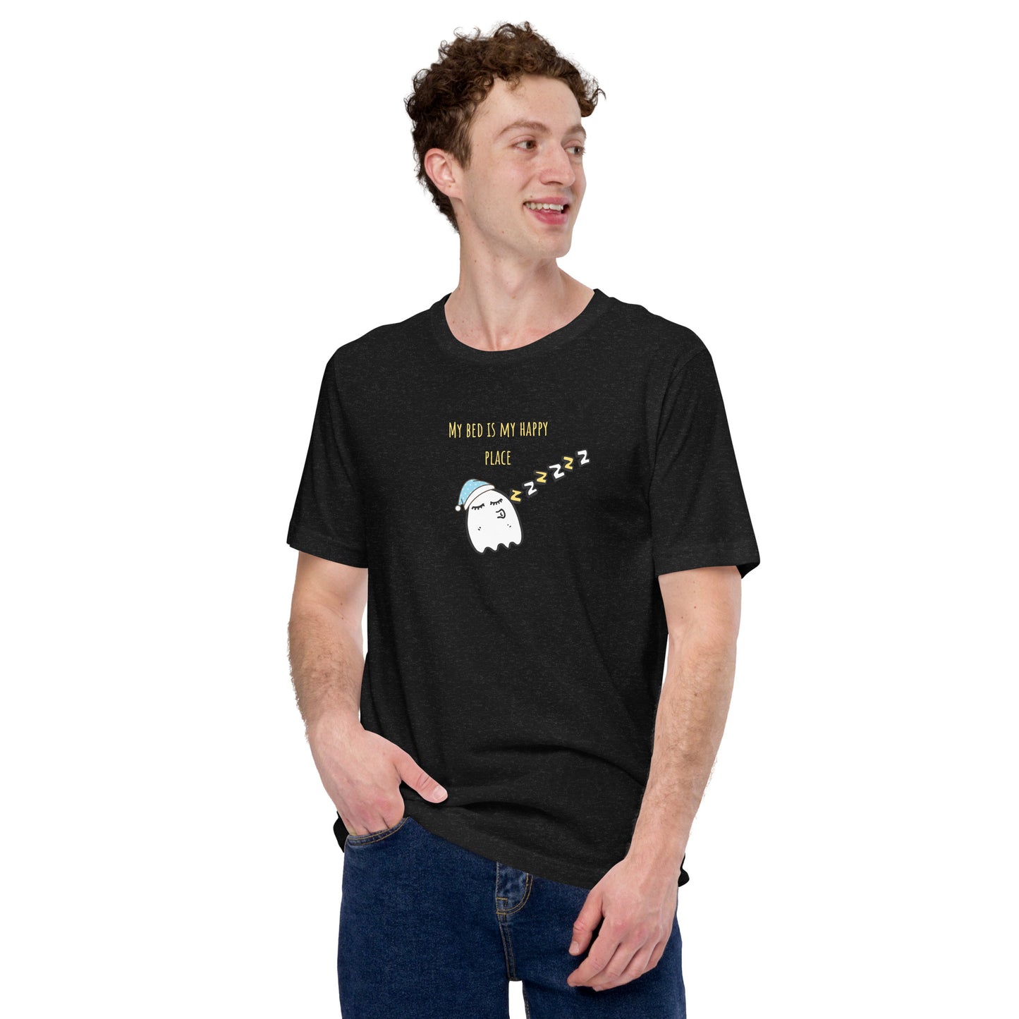 My bed is my happy place t-shirt (unisex)