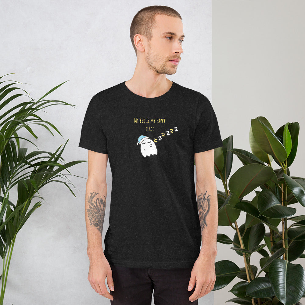 My bed is my happy place t-shirt (unisex)