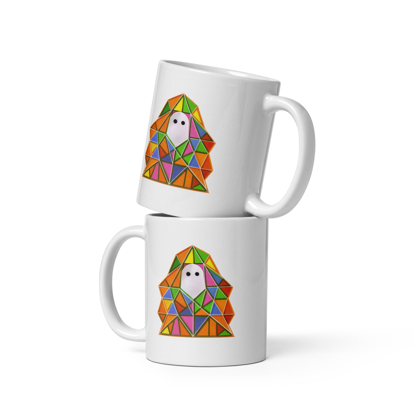 Kaleidoscope White glossy mug