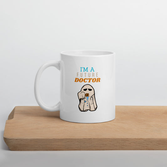 Future Doctor White glossy mug