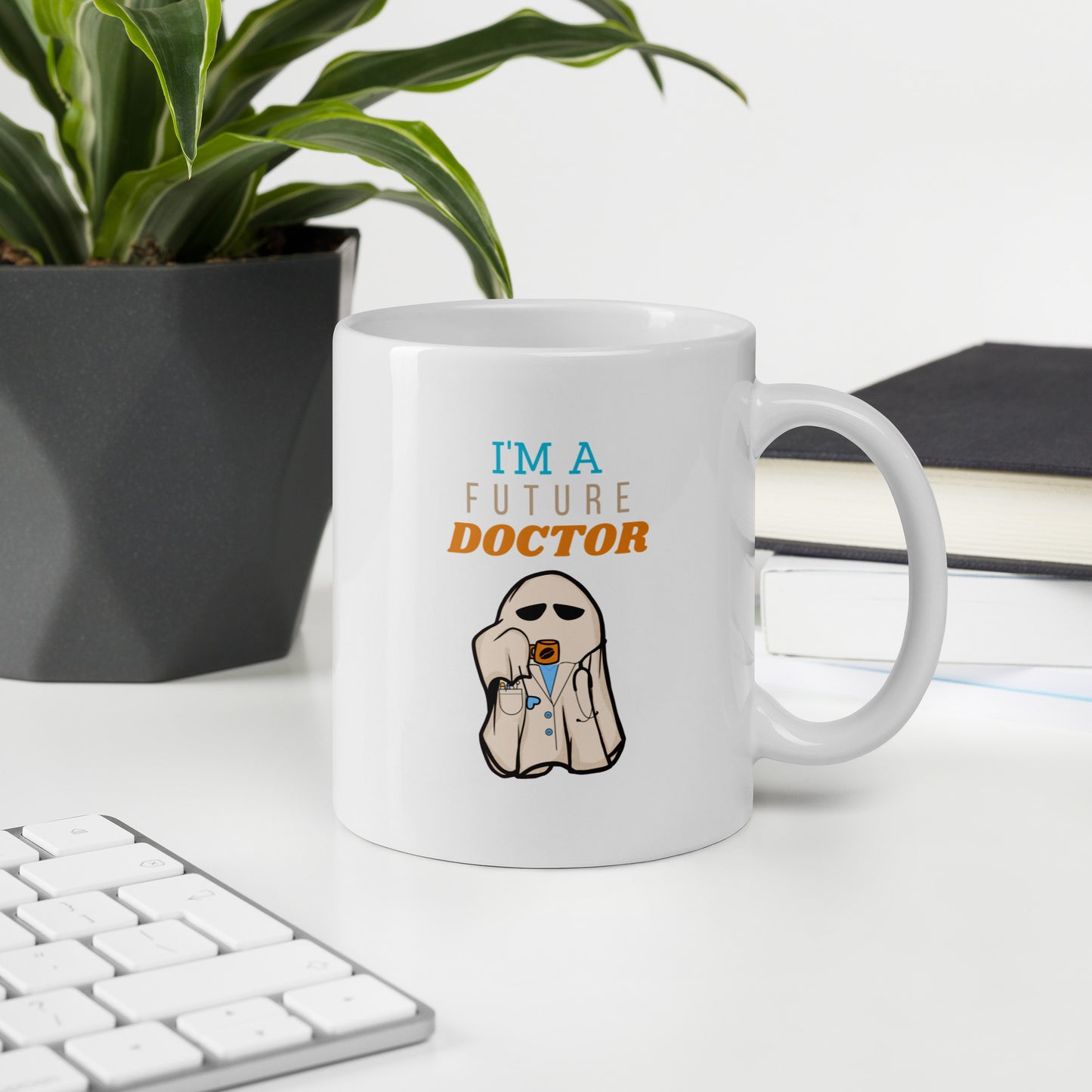 Future Doctor White glossy mug