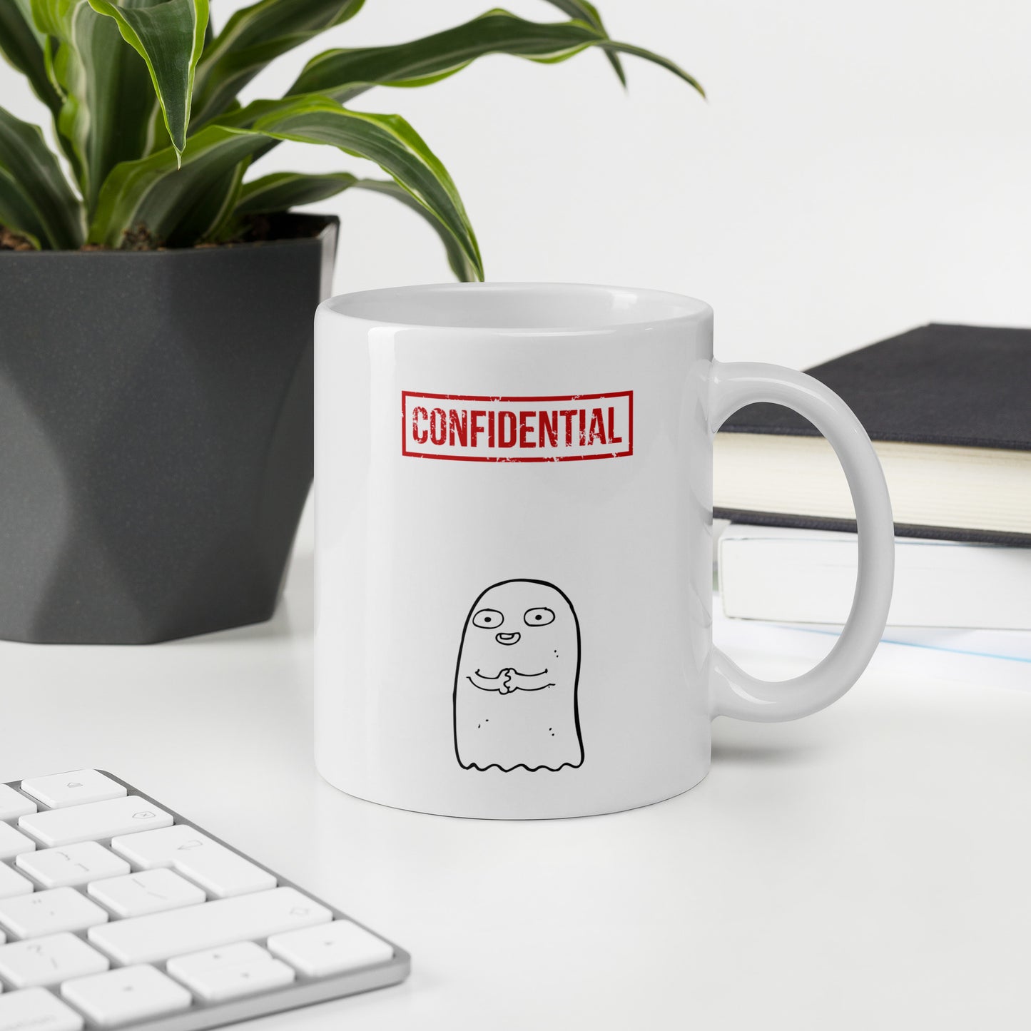 Confidential White glossy mug