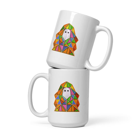 Kaleidoscope White glossy mug