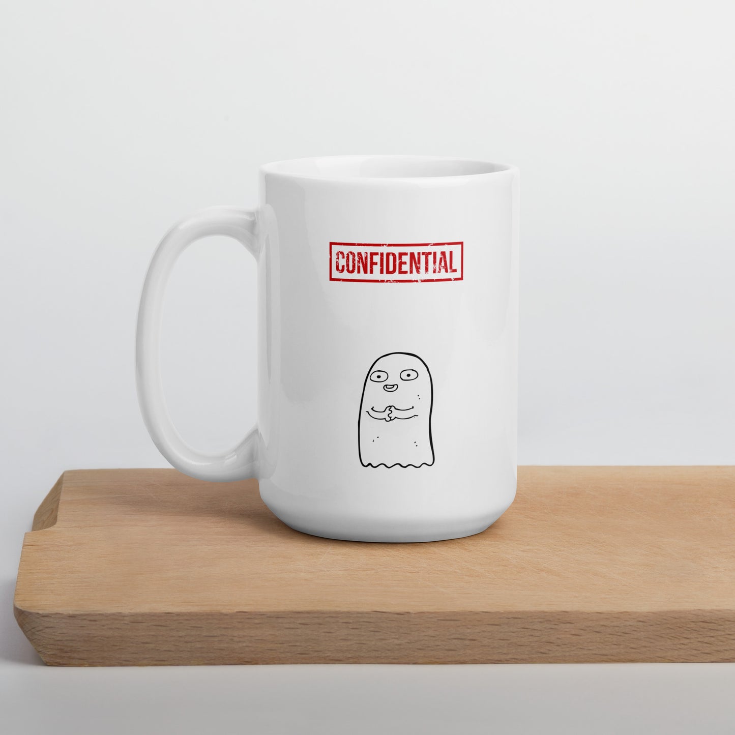 Confidential White glossy mug