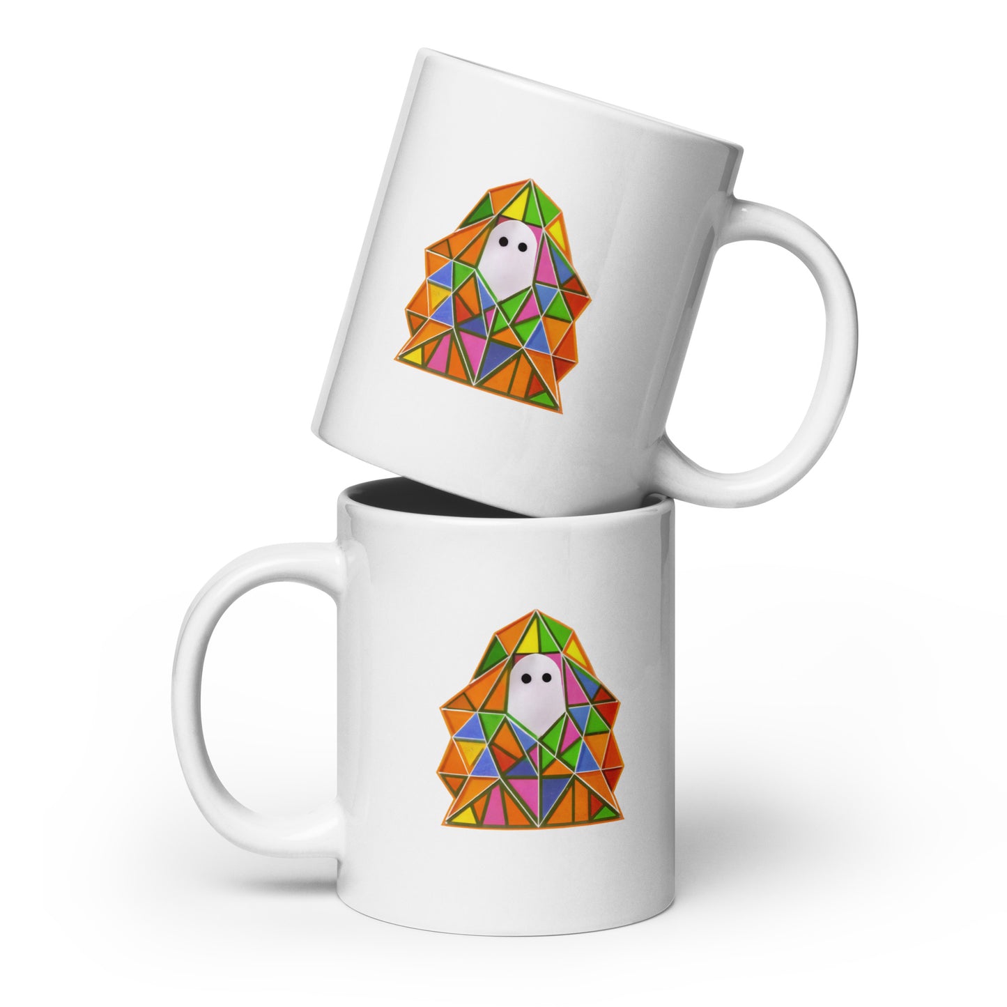 Kaleidoscope White glossy mug