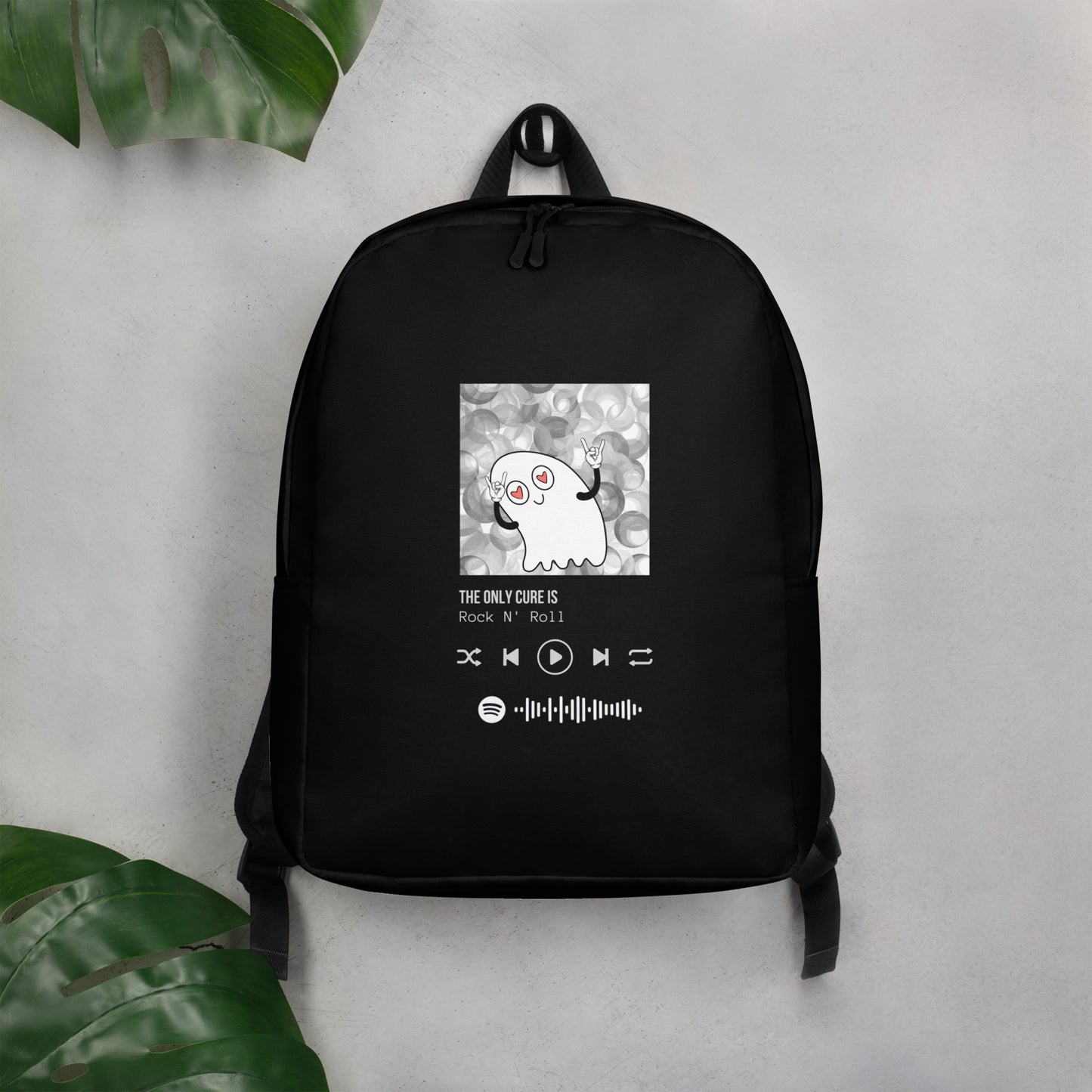 The only cure is rock n roll Minimalist Backpack