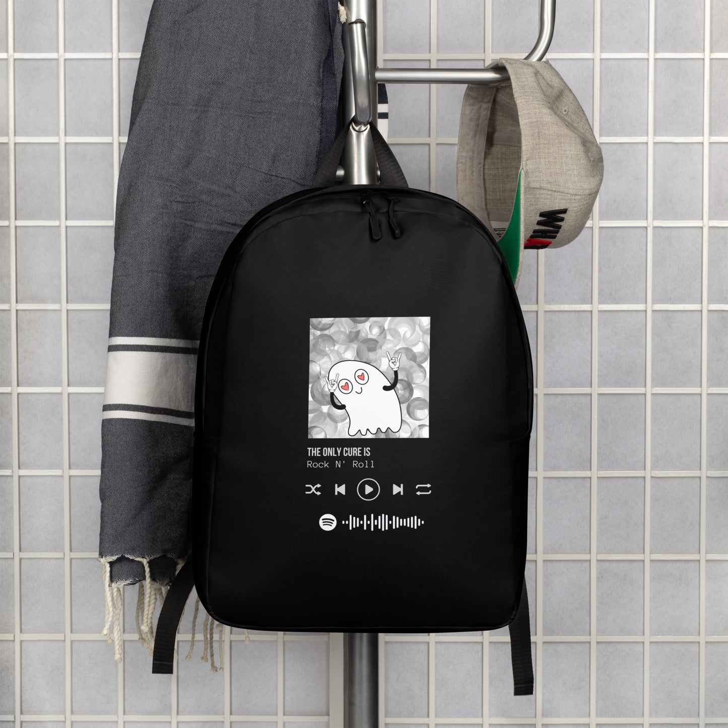 The only cure is rock n roll Minimalist Backpack