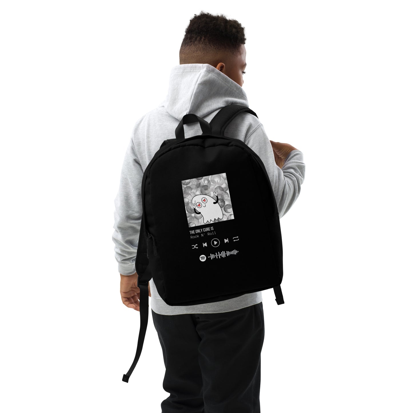 The only cure is rock n roll Minimalist Backpack