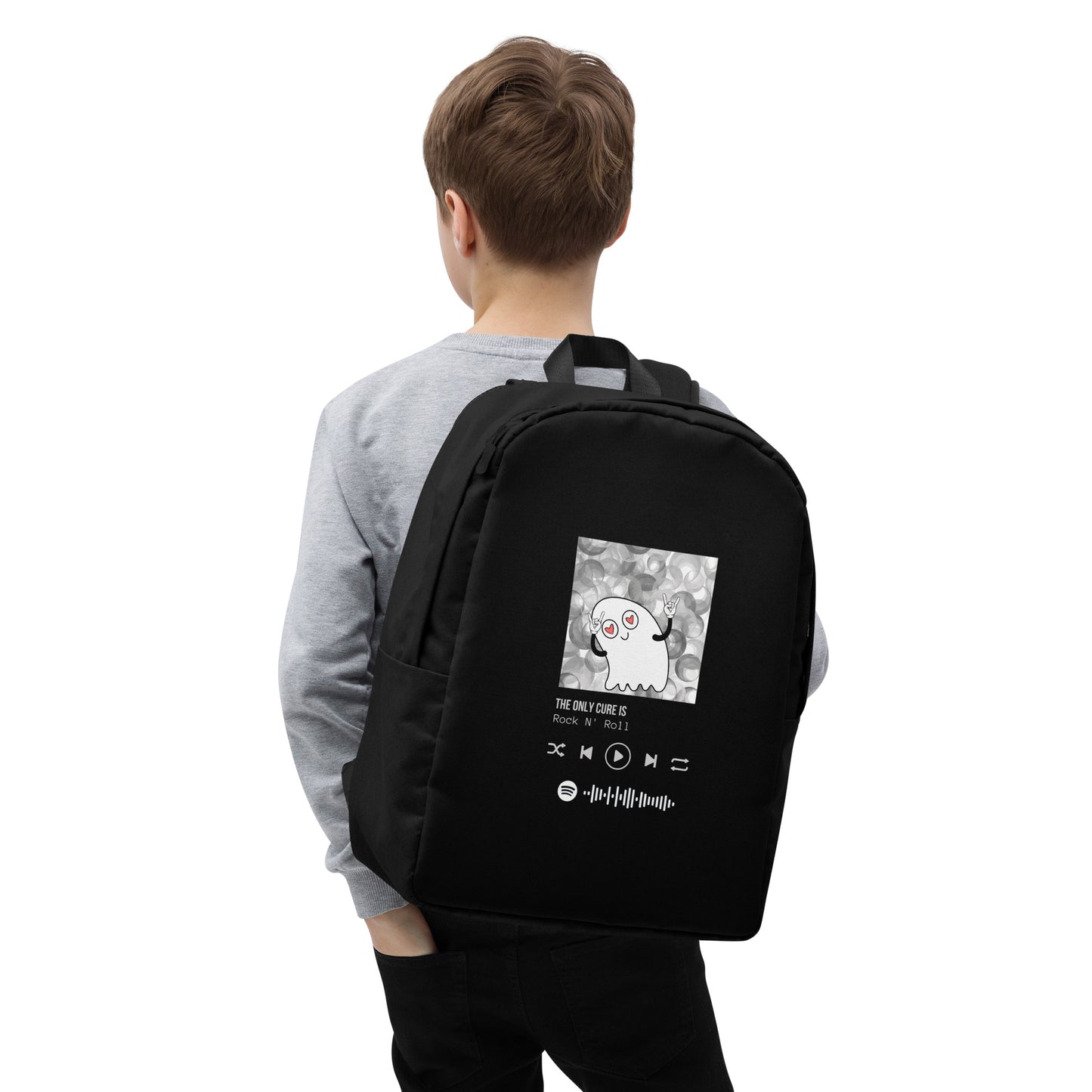 The only cure is rock n roll Minimalist Backpack