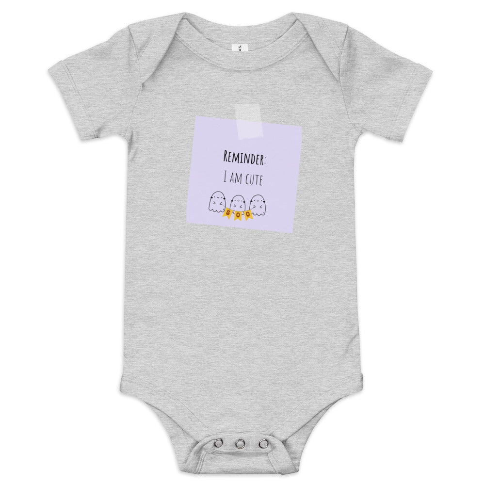 I am cute Baby short sleeve one piece