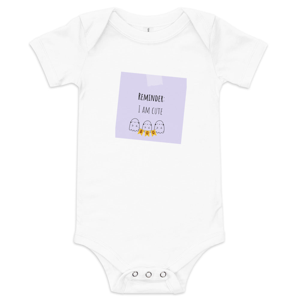 I am cute Baby short sleeve one piece